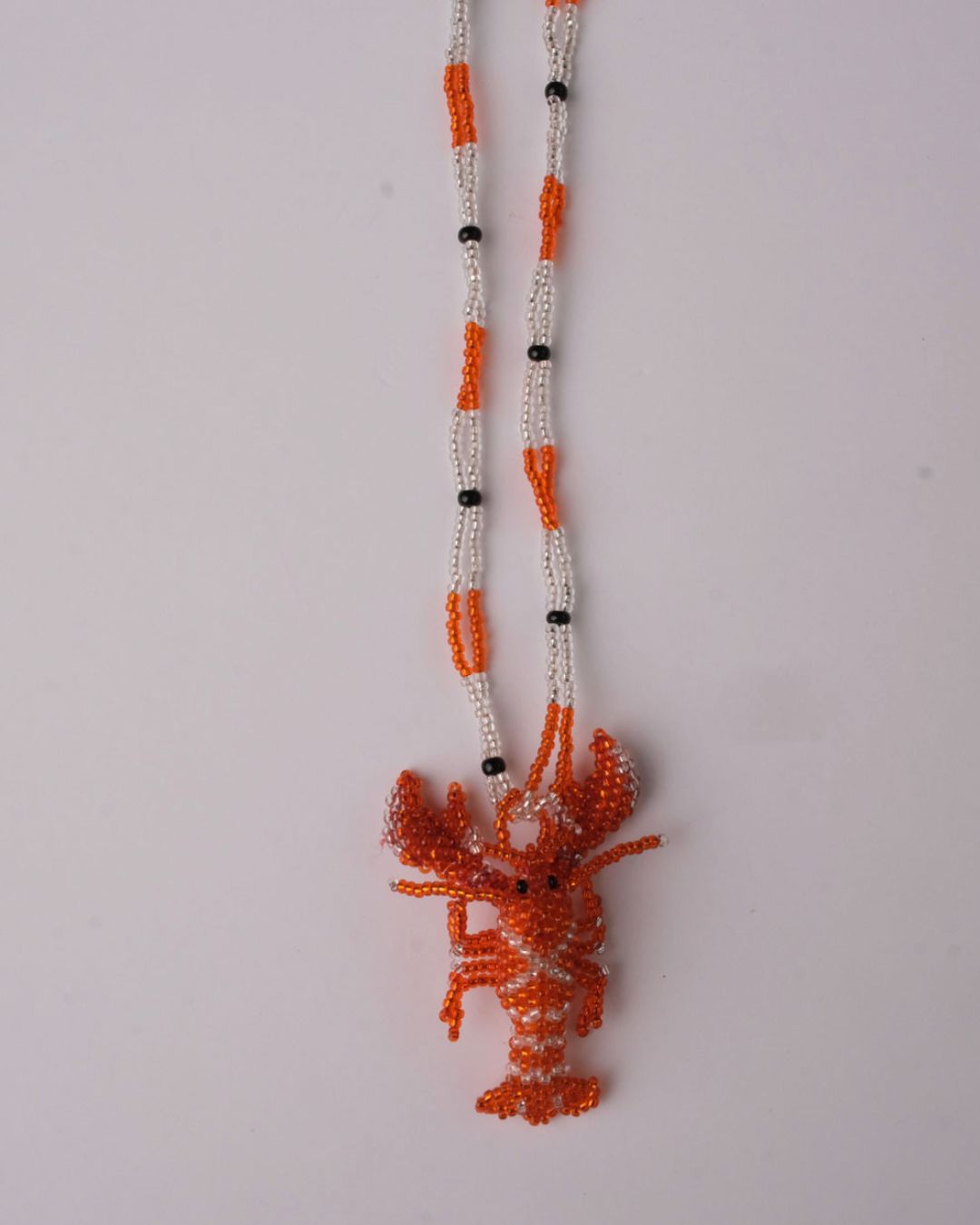 ONE LOBSTER TANGERINE NECKLACE