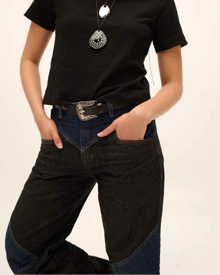 COWGIRL JEAN BLACK AND BLUE
