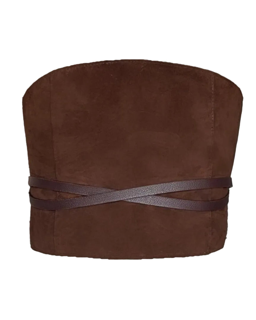 CANDELARIA CORSET TOBACCO - AMARANTE