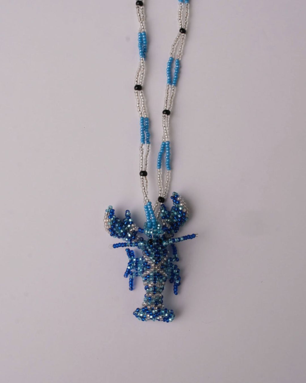 ONE LOBSTER BLUE NECKLACE