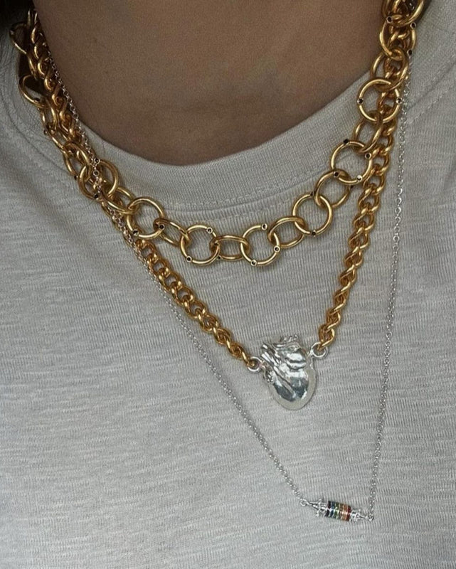 CHOKER ANATOMIK GOLD & SILVER