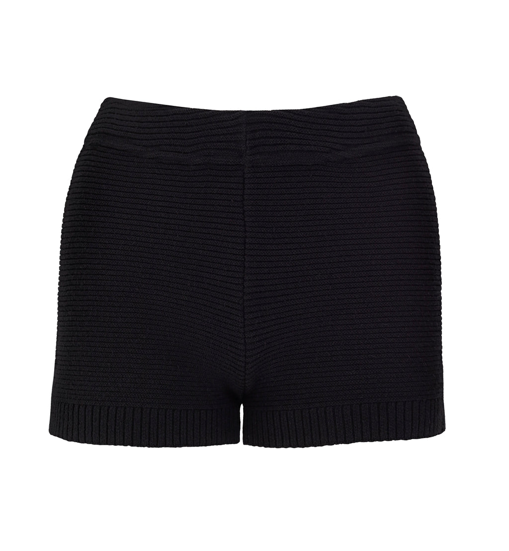 BLACK KNIT SHORT