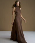 CRISTAL MAXI DRESS CHOCOLATE