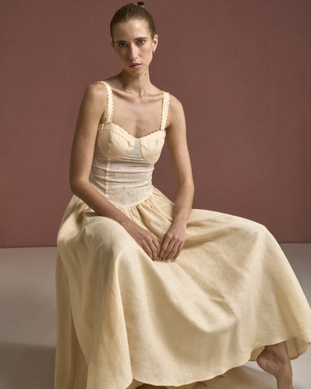 DALIA MIDI DRESS CORN