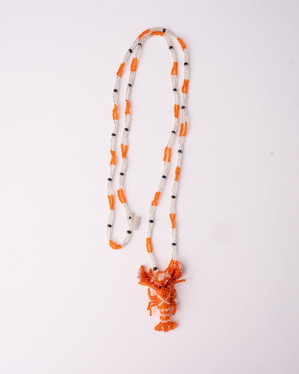 ONE LOBSTER TANGERINE NECKLACE