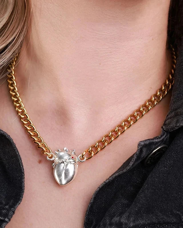 CHOKER ANATOMIK GOLD & SILVER