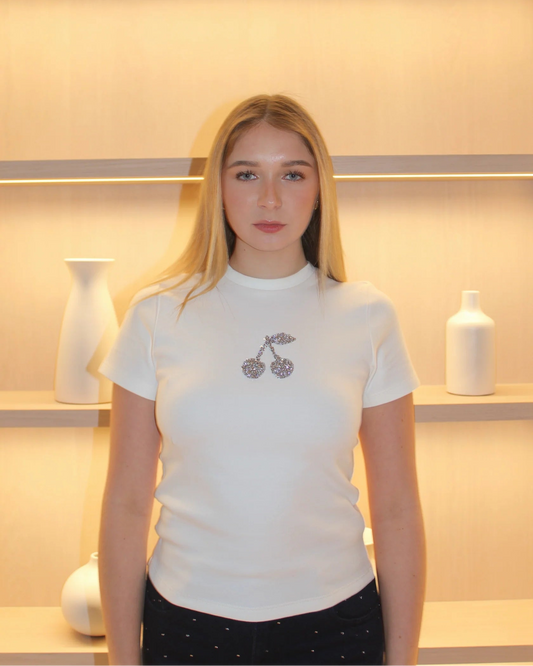 SILVER CHERRY TEE