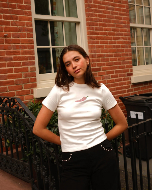 WHITE CHILLI TEE