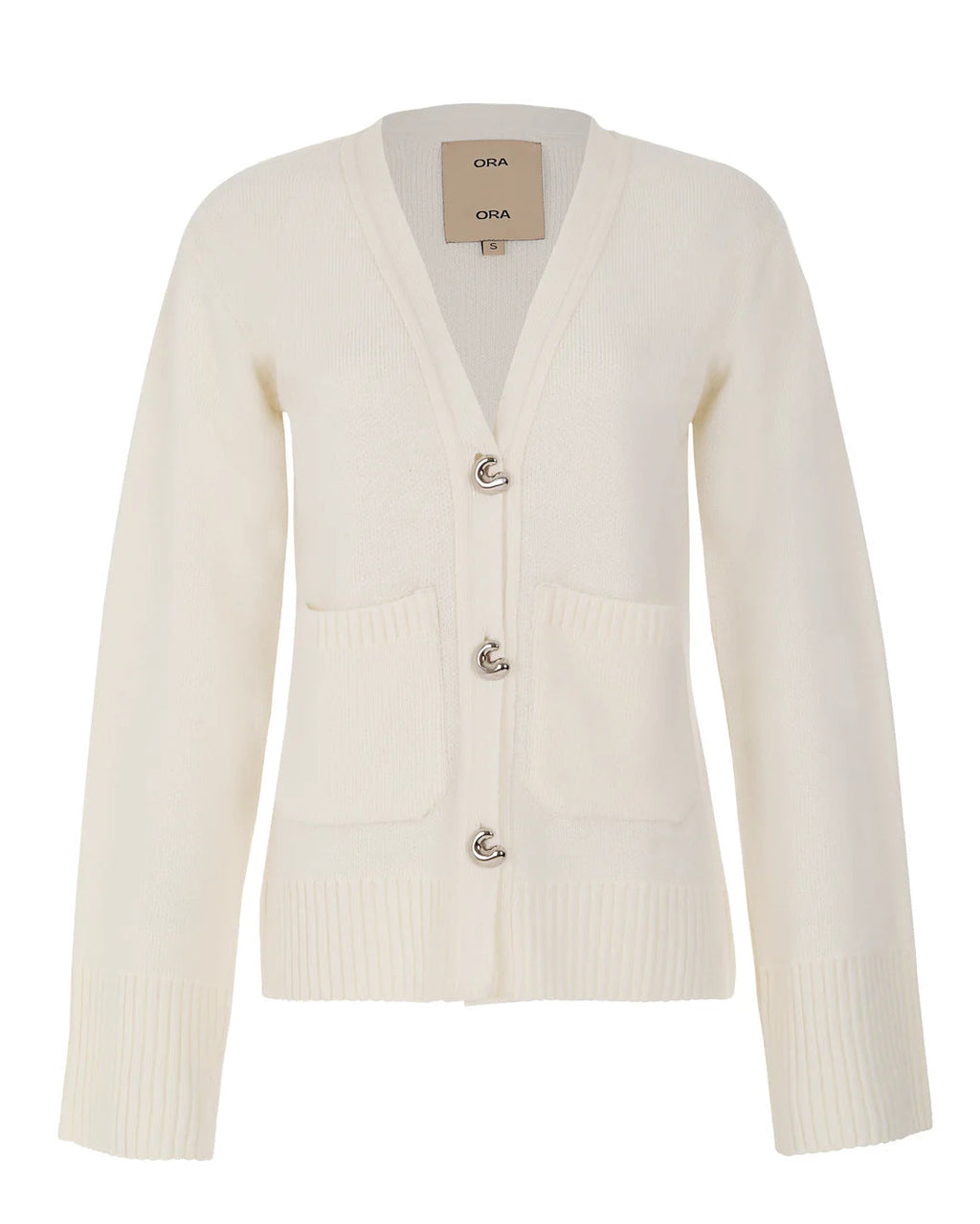WHITE KNIT CARDIGAN