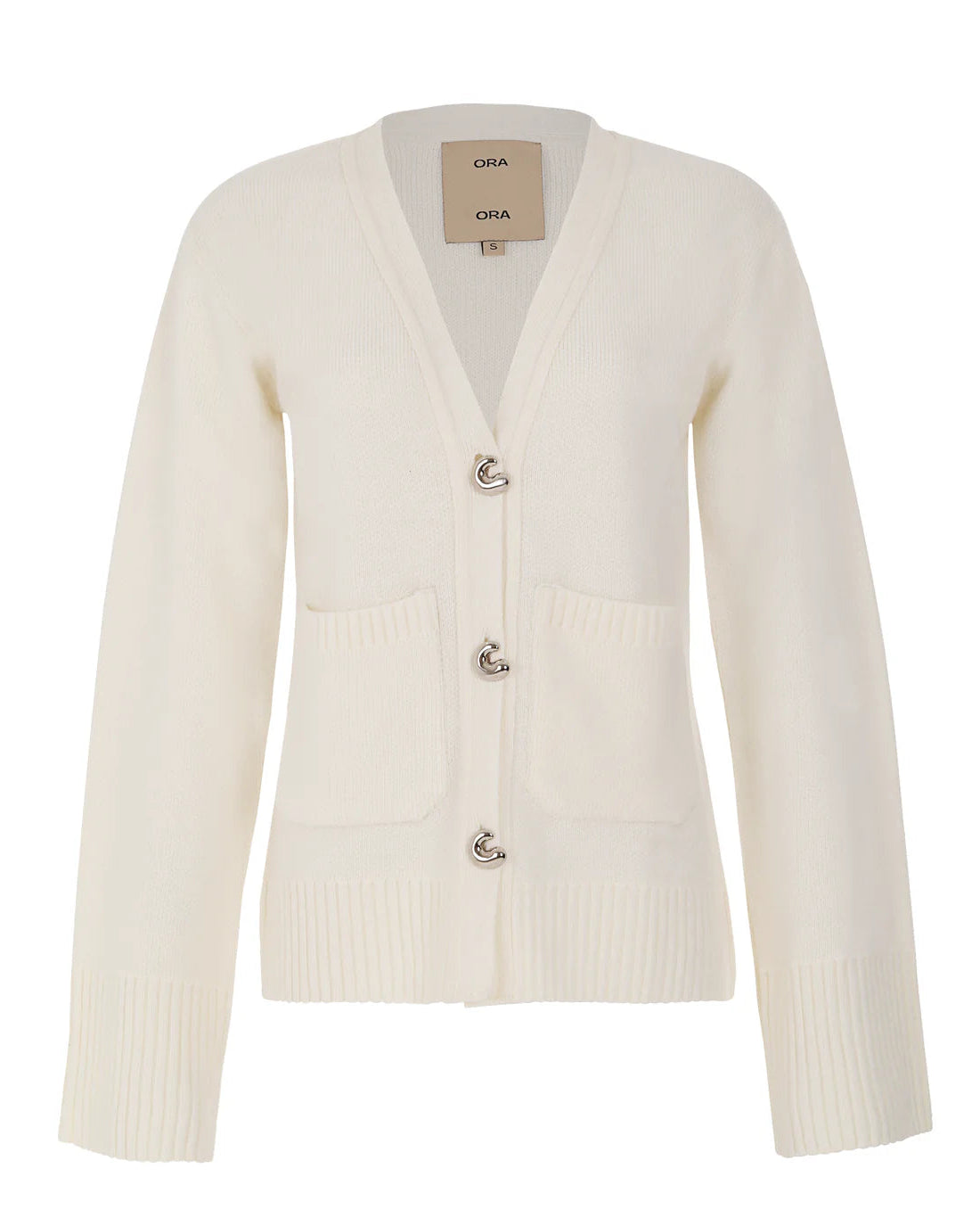 WHITE KNIT CARDIGAN