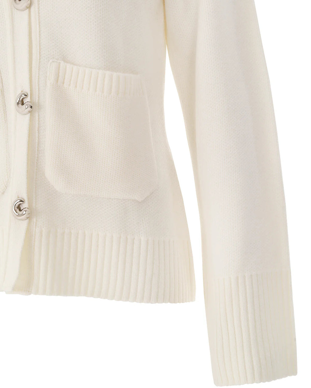 WHITE KNIT CARDIGAN