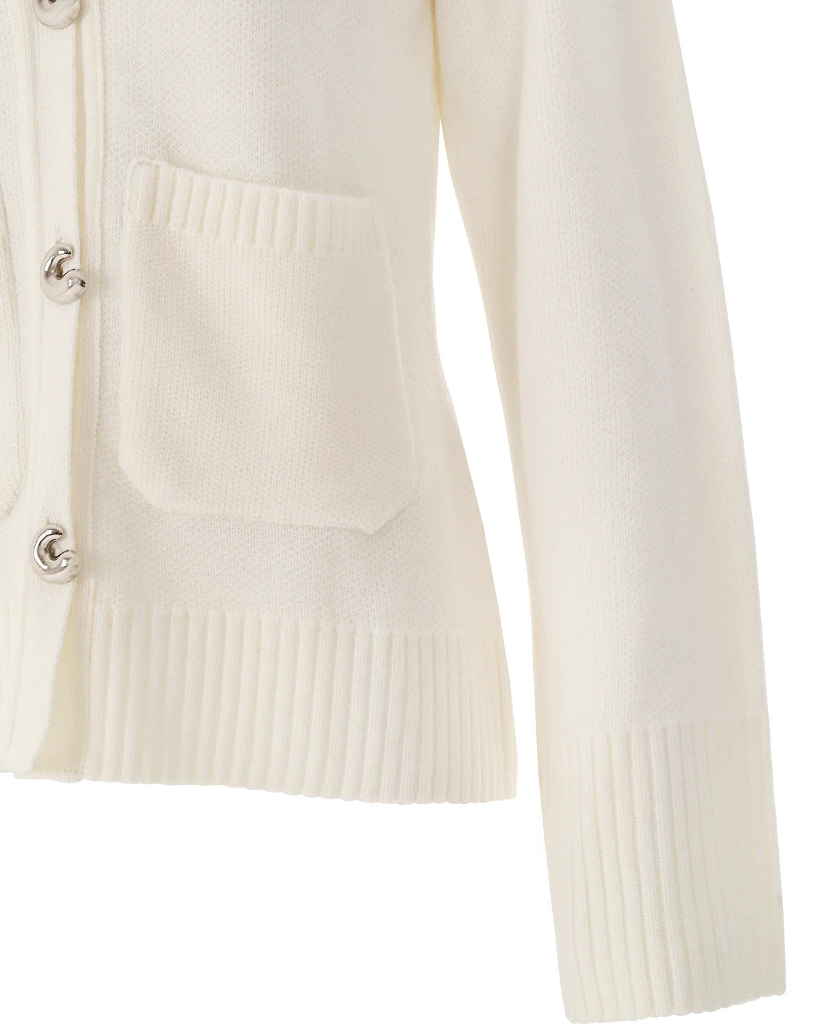 WHITE KNIT CARDIGAN