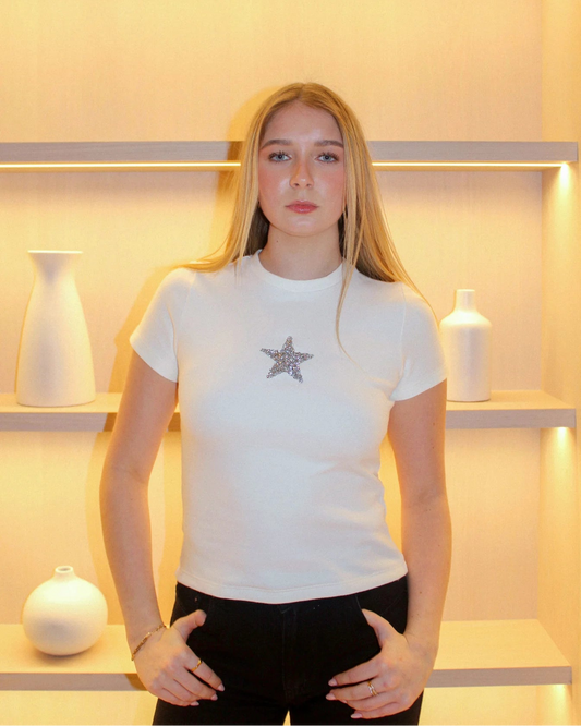 WHITE STAR TEE