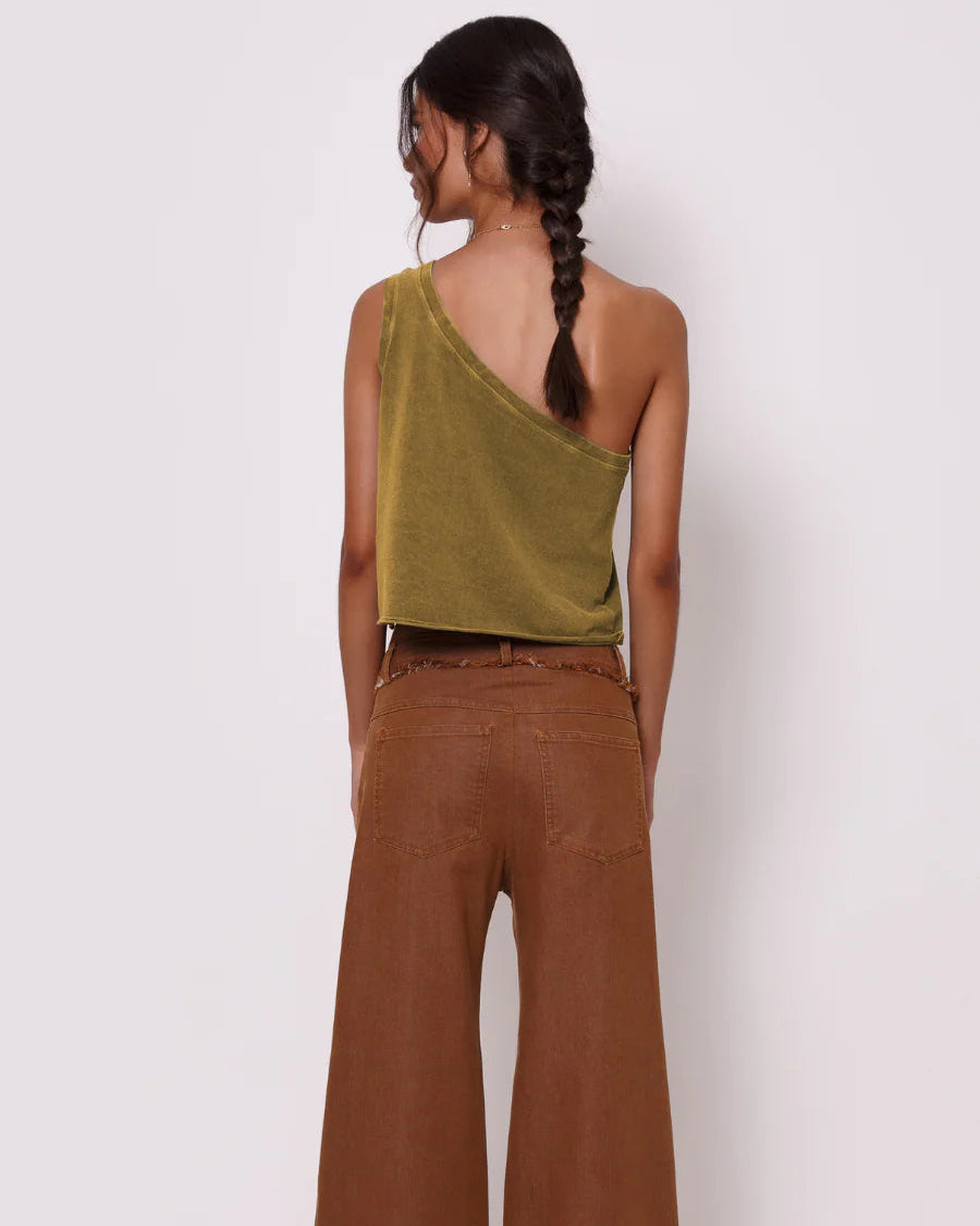 ONE SHOULDER TOP VERDE