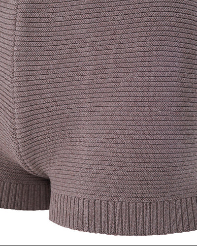 BROWN KNIT SHORT