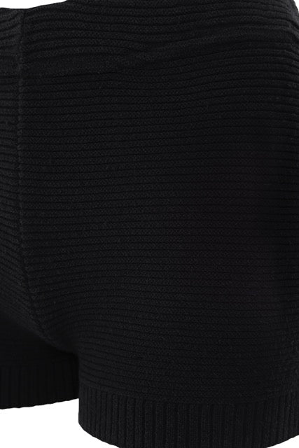 BLACK KNIT SHORT