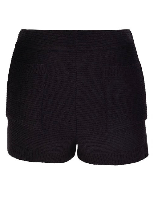 BLACK KNIT SHORT