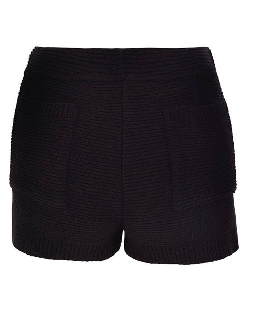BLACK KNIT SHORT