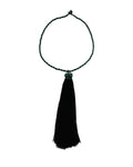 GREEN TASSEL NECKLACE