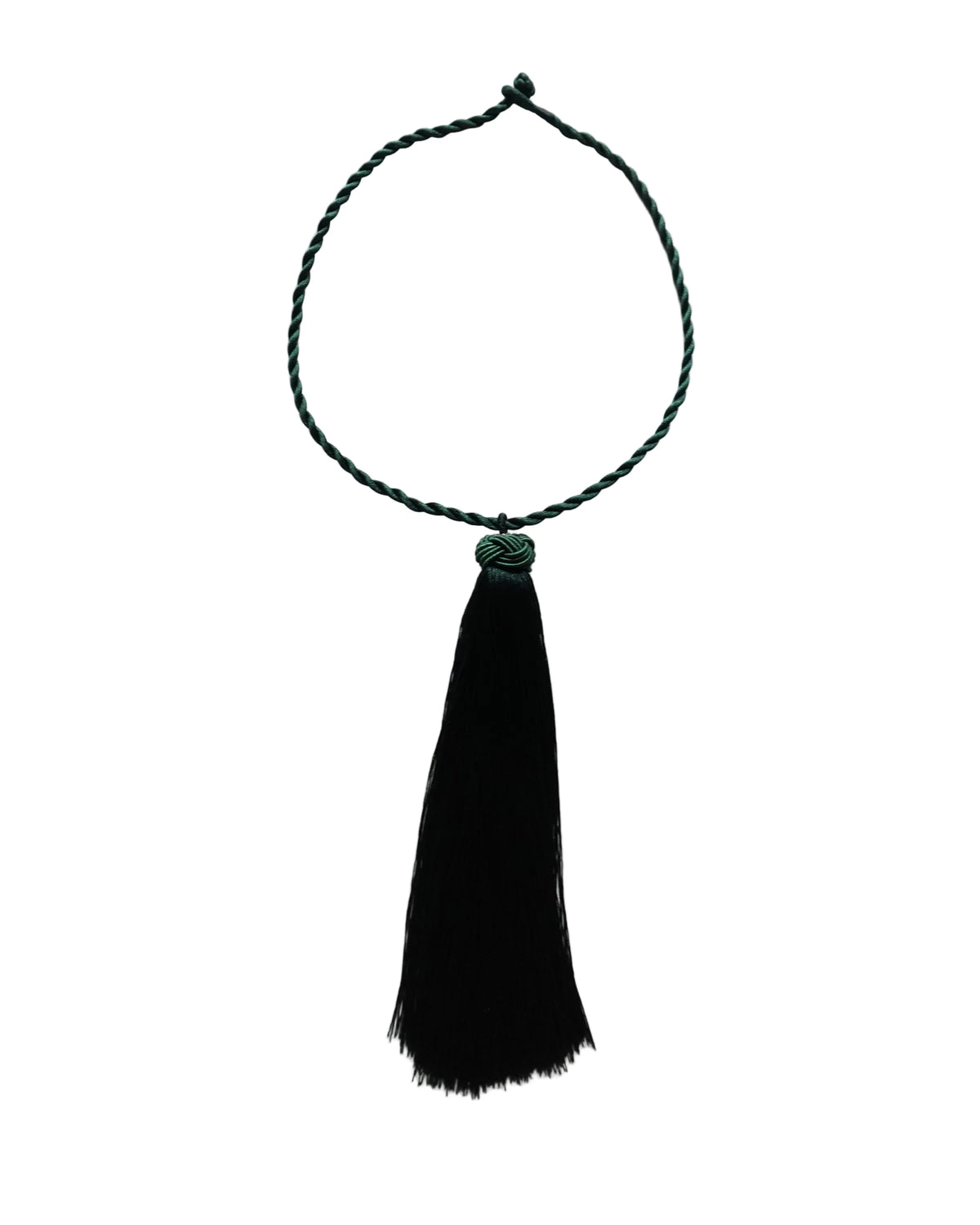 GREEN TASSEL NECKLACE