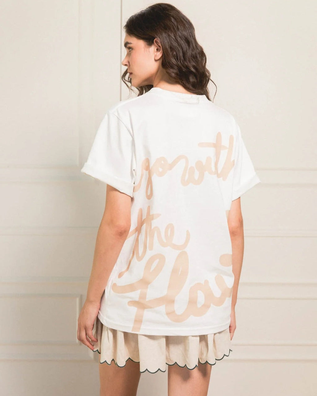 CAMISETA GO WITH THE FLOW CAMEL
