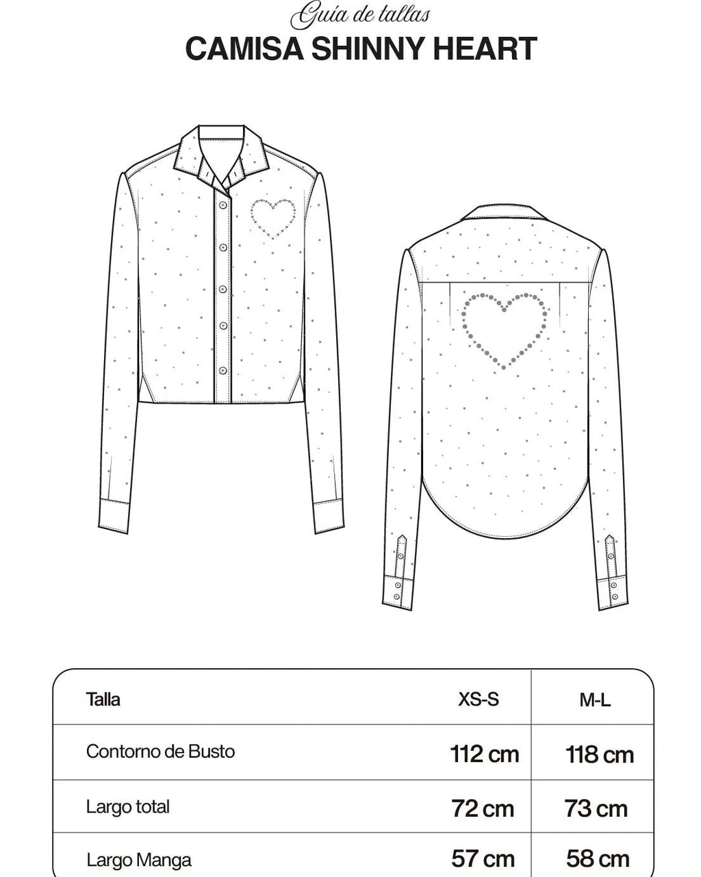 CAMISA SHINY HEART BUTTER