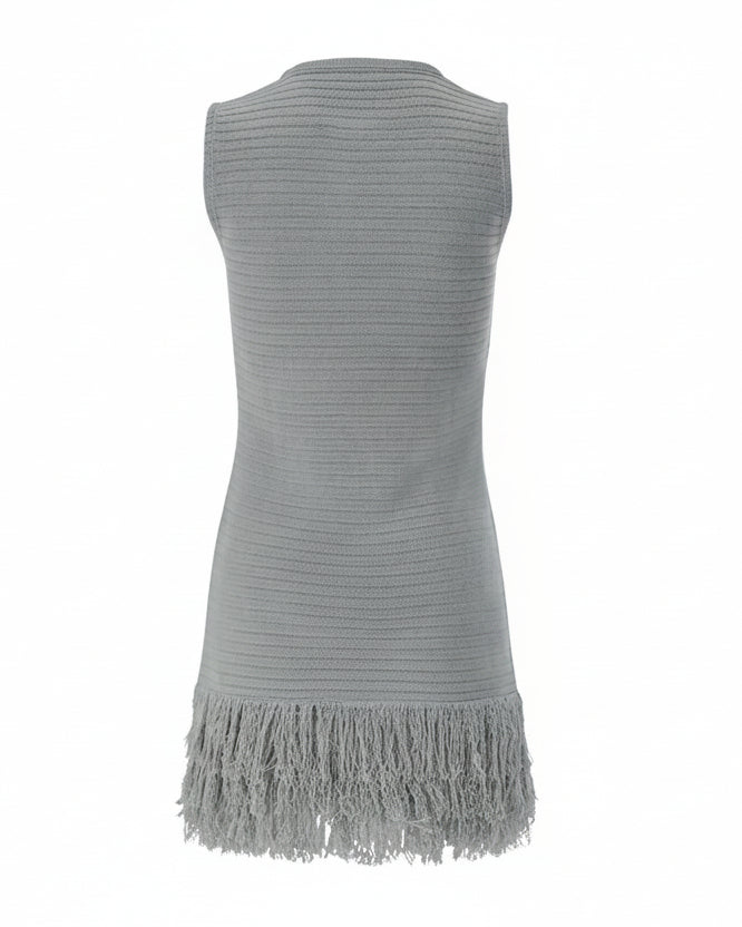 GREY KNIT MINI DRESS