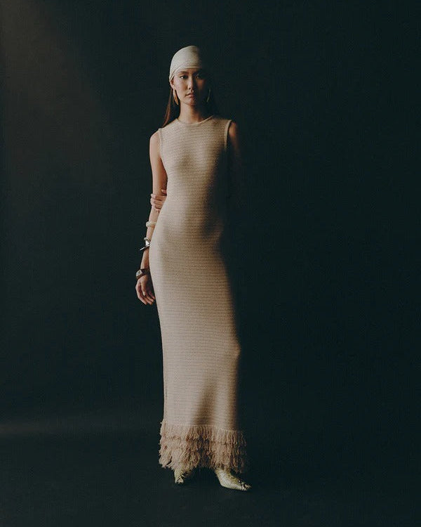 BEIGE MAXI DRESS A