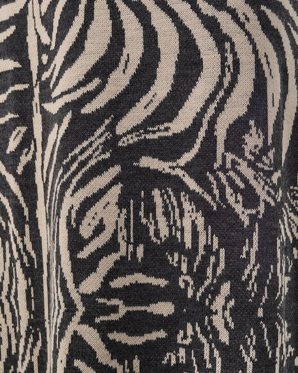 GREY DRESS ANIMAL PRINT