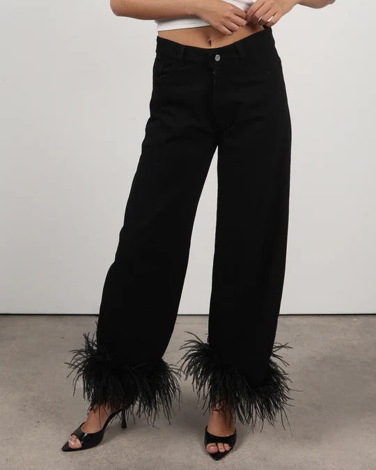 DENIM FEATHER DREAM BLACK