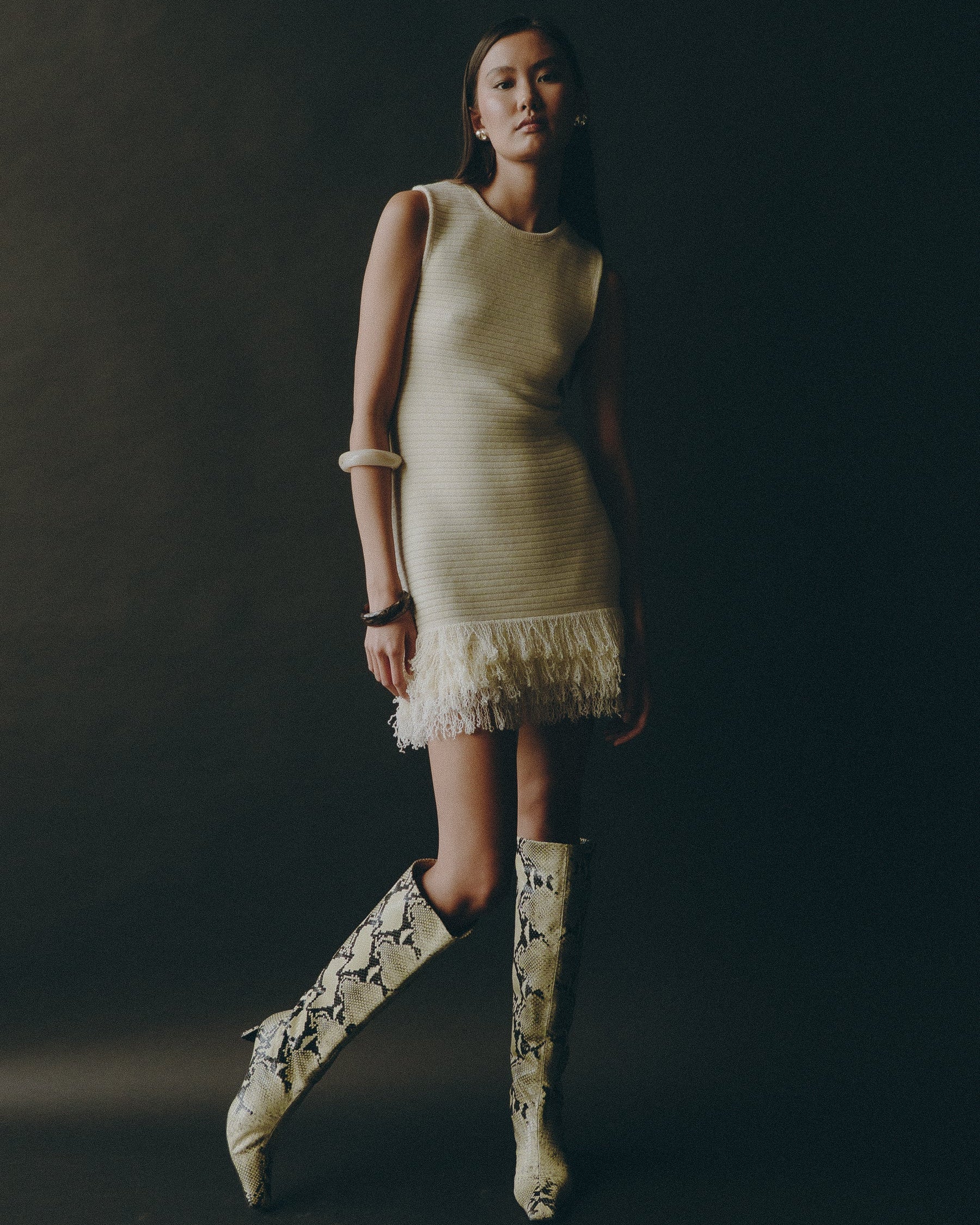 CREAM MINI DRESS B