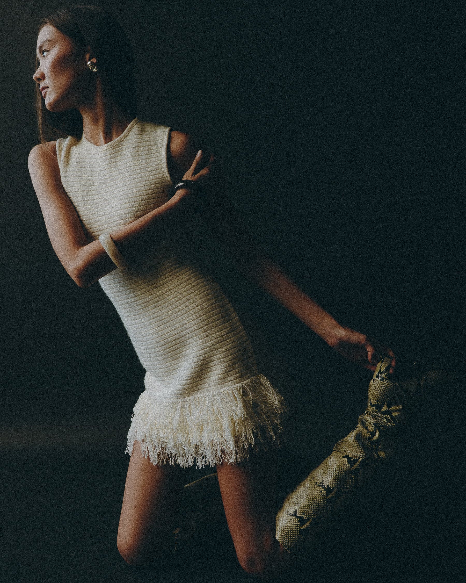 CREAM MINI DRESS B